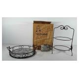Wrought iron serving items, includes Longaberger