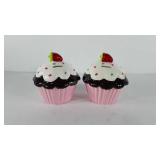 Two cupcake coin banks