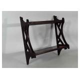 Wooden wall hanging shelf, 15.5" × 6" × 17"