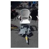 2 piece lot:  poly chair and patio umbrella