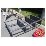 Metal storage shelf,  brackets need installed,