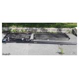 Two metro style shelf units, one with wheels