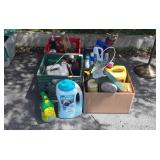 Lot of: ice melt, Garden chemicals, carburetor