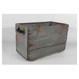 Wooden crate lined with galvanized steel, 15" ×