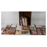 Group of cook books, Betty Crocker, Paula Deen,