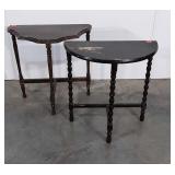 Two Early Flat back Wall Stands