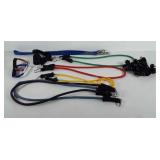 Workout equipment, includes pull ropes, ball