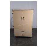 Clothing TV Armoire, upper doors with lower 2