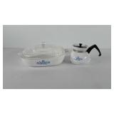 Corningware, blue cornflower 3 cup teapot and
