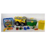 Group of building block toys, includes Thomas
