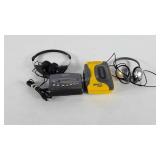 Two AM/FM radios with cassette player and head