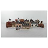 Fourteen wooden buildings, includes mostly Cat