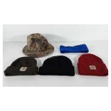 Headware, includes Carhartt beanies, fleece