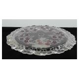 Glassware, pedestal cake plate, 13"