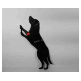 Standing dog metal silhouette decor, 23.5" tal