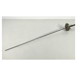 Fencing foil, marked made in Spain, has rust