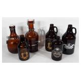 Group of liquor bottles/jugs, includes Belly Love