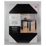 Black finish Parsons end table, new in box