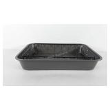 Cookware, roasting pan with V-rack, 13" x 18.5"