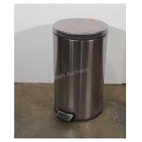 Stainless steel flip-top trashcan, 2