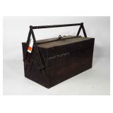 Vintage Duplex accordion style toolbox, 16.5" ×