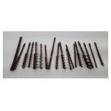 Group of various sized auger bits