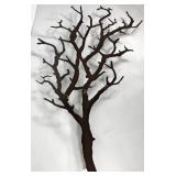 Metal tree wall sculpture,  measures
