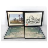 Wall art, small pictures group, two birds on