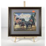 Mort Kunstler calendar size print, framed and