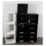 Group of poly stacking storage cubes