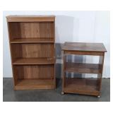 Two piece laminate furniture, bookshelf and