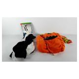 Pet costumes, includes Skunk costume and pumpkin