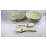 Two Halls Superior 9in bowls with serving spoons
