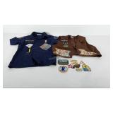Boy Scouts of America button up shirt, size YM,