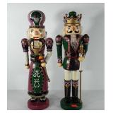 King and Queen wooden nutcrackers, 24", both have