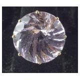 10k yellow gold cocktail ring size 6.25 tested