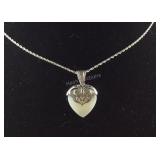 Sterling silver necklace 18in chain