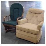 Two Living Room Rockers, one Platform glider