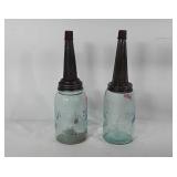 Atlas mason jars with oil spouts, The Master and