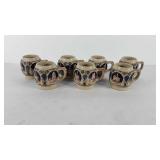 Geez West German stoneware mugs, set of seven