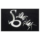 3D laser cut metal sculptures, 7" tall rattle