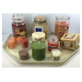 Candles and tea lights, two are used rest are new