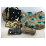 Handbags, sunglasses case, and pencil pouch
