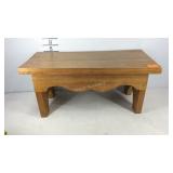 Wooden doll bench 17in long