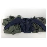 Military coveralls, two used pair size 46L, one