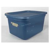 Sterilite tote with lid, 20" × 14.5" × 11"