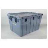 Stowaway tote with interlocking lid, lid has