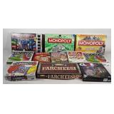 Board games, includes Monopoly, Parcheesi, Sorry,