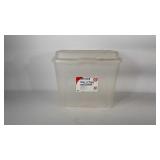 Homz 20 gallon tote with lid, 23" × 19" × 18.5"