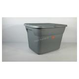 Sterilite tote with lid, 23.5" × 18" × 15.5"
